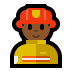 👨🏾‍🚒 man firefighter: medium-dark skin tone display on Windows